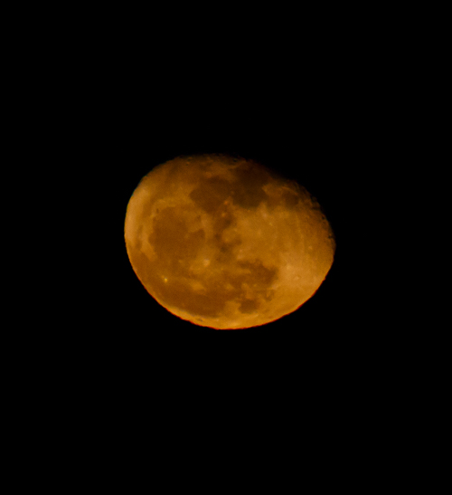 Yellow Moon Over Boulder, Colorado