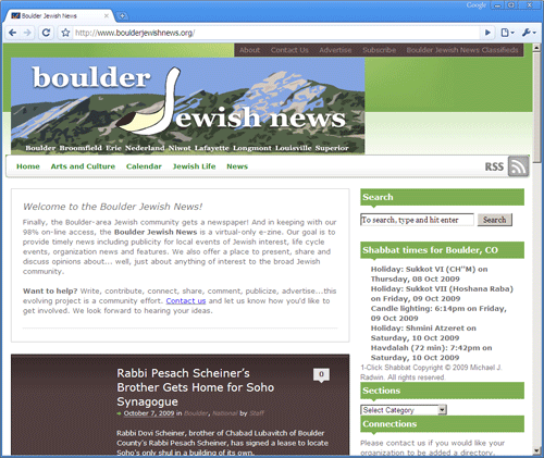 Boulder Jewish News Website