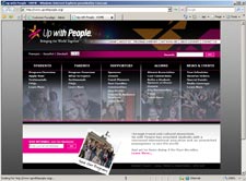 Up With People Website Design