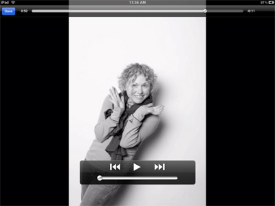 iPad - view video of photos set to music