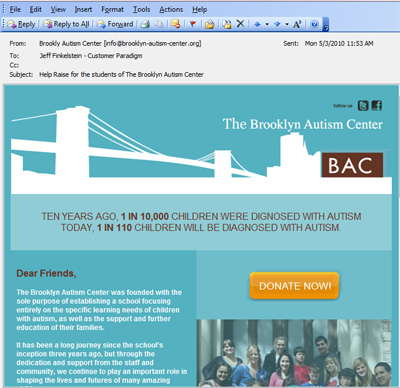 Non-profit fundraiser campaign - HTML email campaign