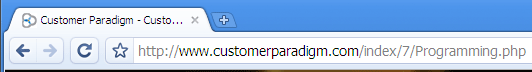 Customer Paradigm PHP bar