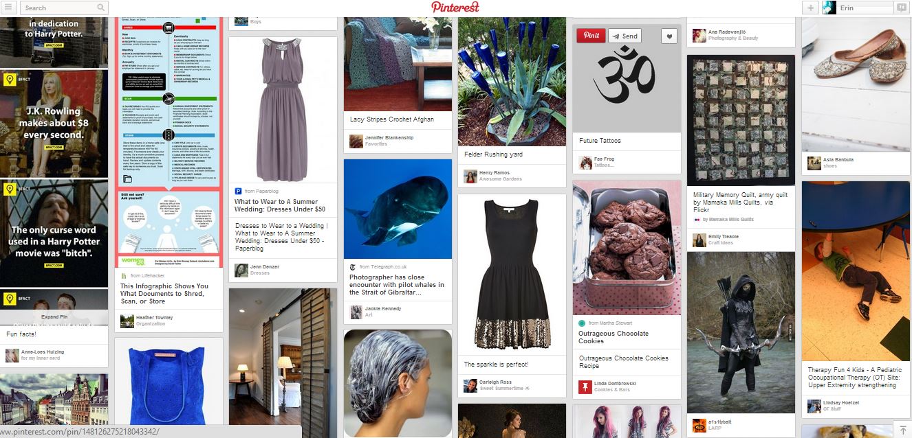 Pinterest Feed Screenshot