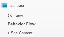 Google Analytics Behavior Flow
