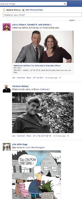 Facebook Feed Screenshot