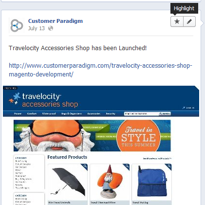 Highlighting your Facebook Post