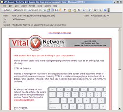 Retention email for VNS Boulder