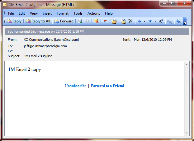 email marketing mistake.  Oops!