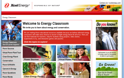 WordPress Website: Xcel Energy – EnergyClassroom