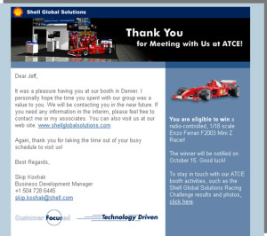 Shell Global Solutions - HTML Email Sample