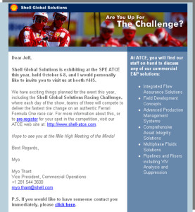 Shell Global Solutions - HTML Email Campaign
