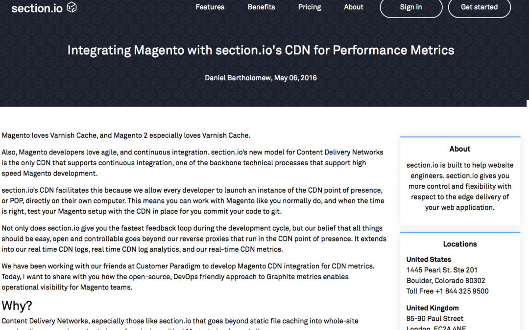 Magento 2 Extension for section.io
