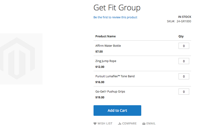 Magento Group Product