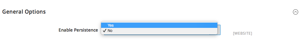 Step Four: “Enabled Persistence” select “Yes”