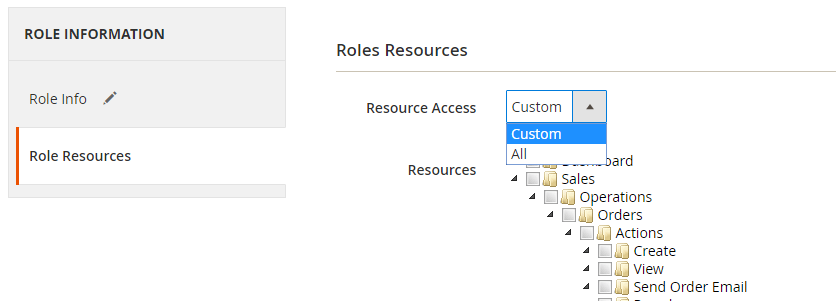 Define Permissions Granted to the Role