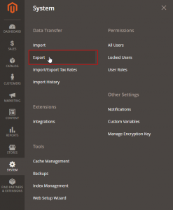 Exporting Customers Out of Magento 2 Step 1