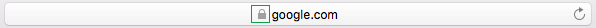 SSL denoted by lock in URL bar