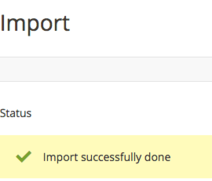 import successful