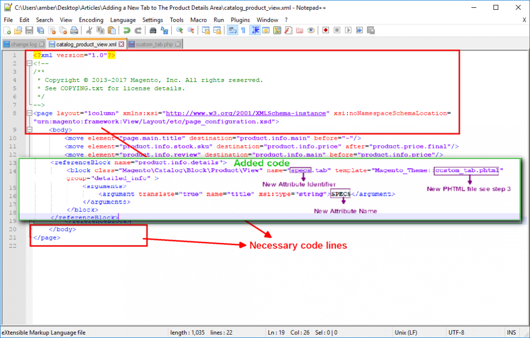 How to Create New Product Details Tabs on Magento 2 Customer Paradigm