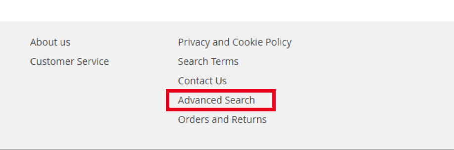 Advanced Search Page