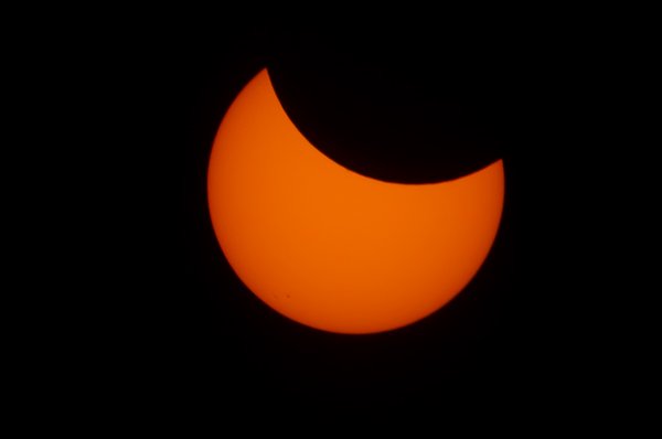 Start of the Eclipse Over Boulder