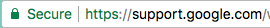 Google Chrome Secure Site Example