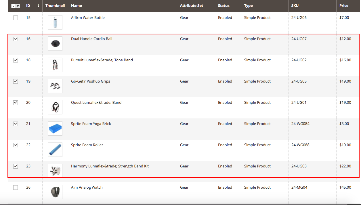 Products we are adding as cross-sells