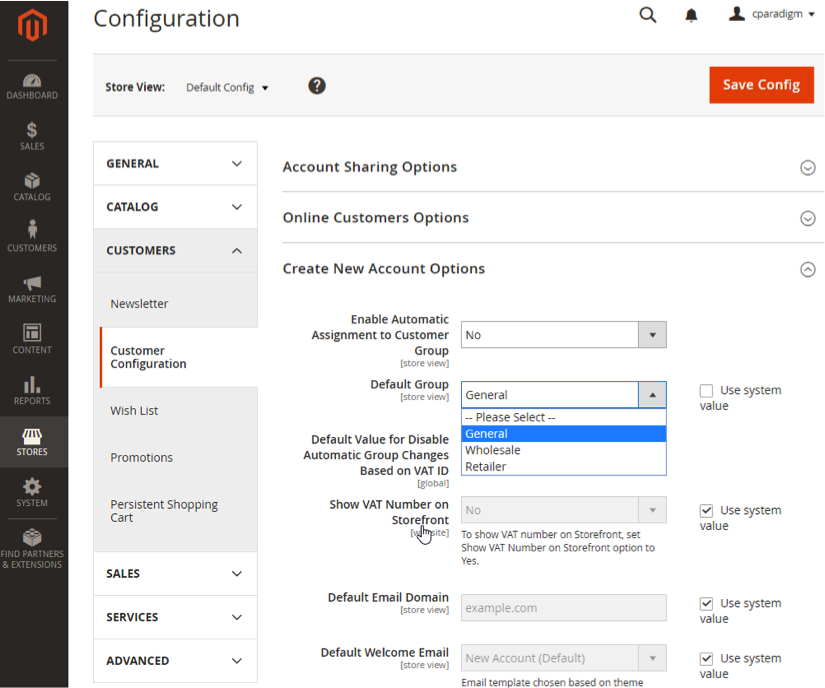 Changing the Default Customer Group in Magento 2