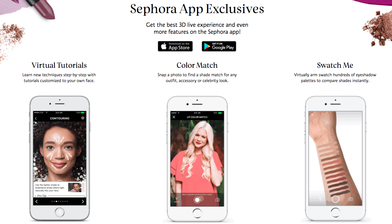 Differnt Mobile Experiences Offered By Sephora