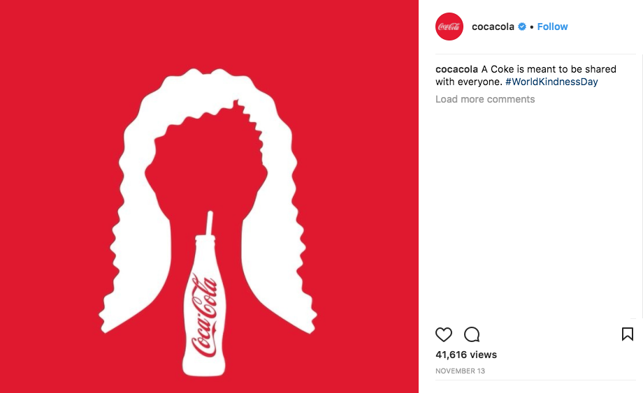 CocaCola Writes Short and Sweet Copy on Their Instagram