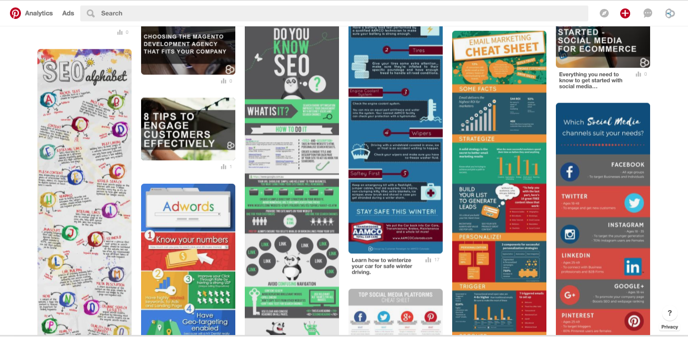 Infographics on Pinterest Feed