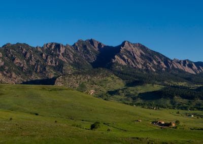 Image of Boulder Flatirons on the Flatirons Vista Trail in Boulder, CO