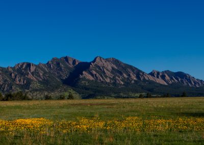 Image of Boulder Flatirons on the Flatirons Vista Trail in Boulder, CO