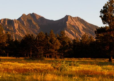 Image of Boulder Flatirons on the Flatirons Vista Trail in Boulder, CO