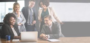image of group of ecommerce business people working together