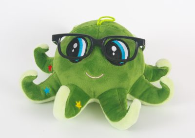 Green Octopus with glasses