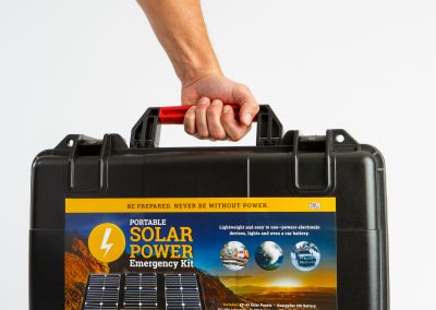 male model with product photo briefcase