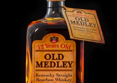 bottle product photography on black background