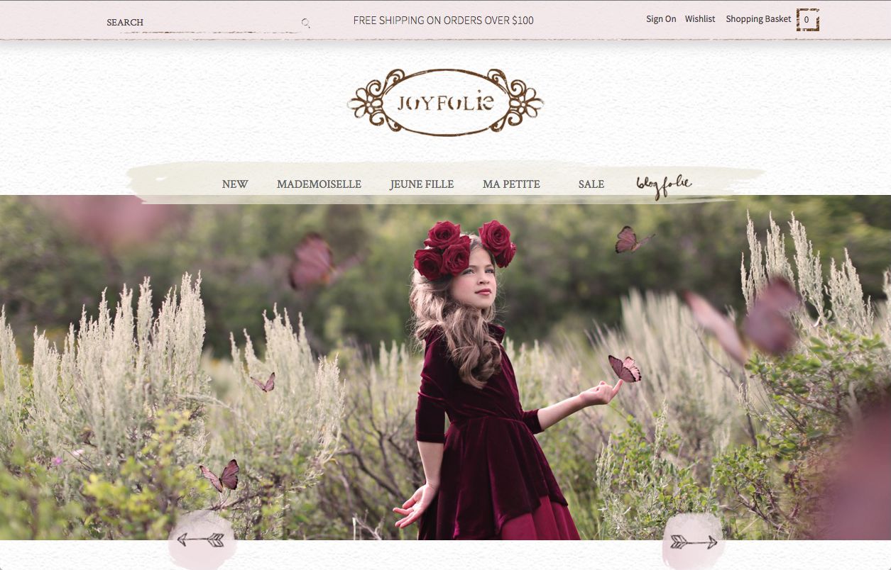 image of Joyfolie Magento Client E-Commerce Webiste