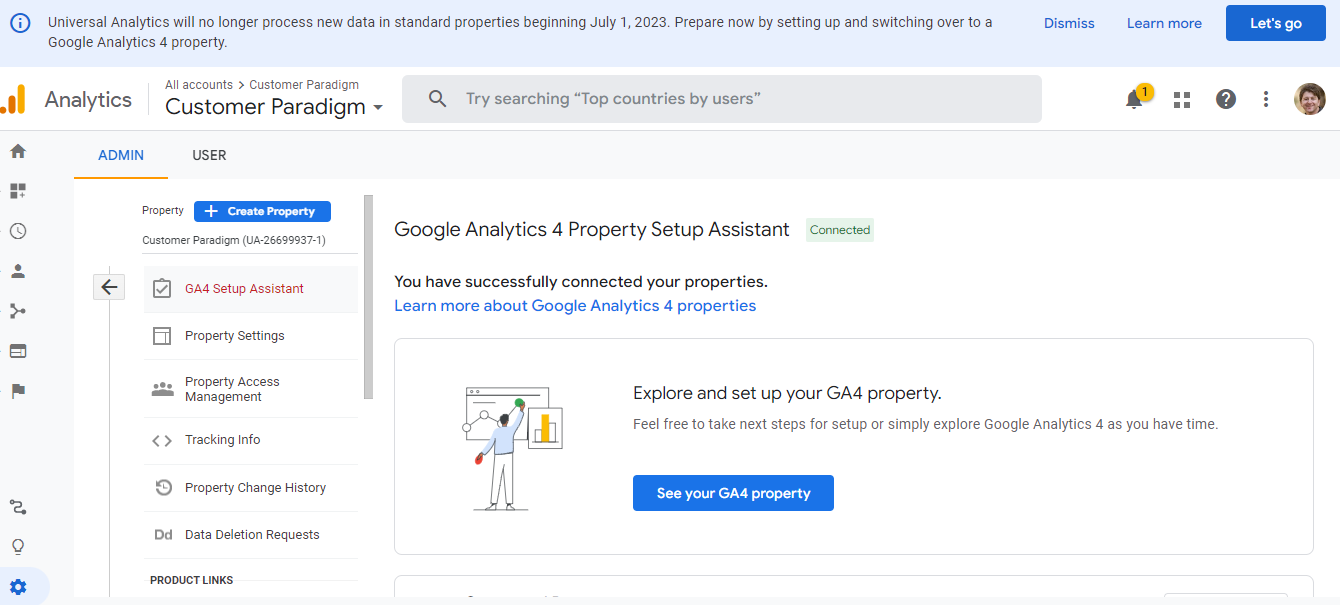 GOOGLE ANALYTICS 4 PROPERTY SET UP ASSISTANT CREATE PROPERTY