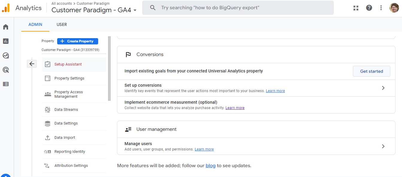 IMPORT EXISTING GOALS FROM UNIVERSAL ANALYTICS PROPERTY