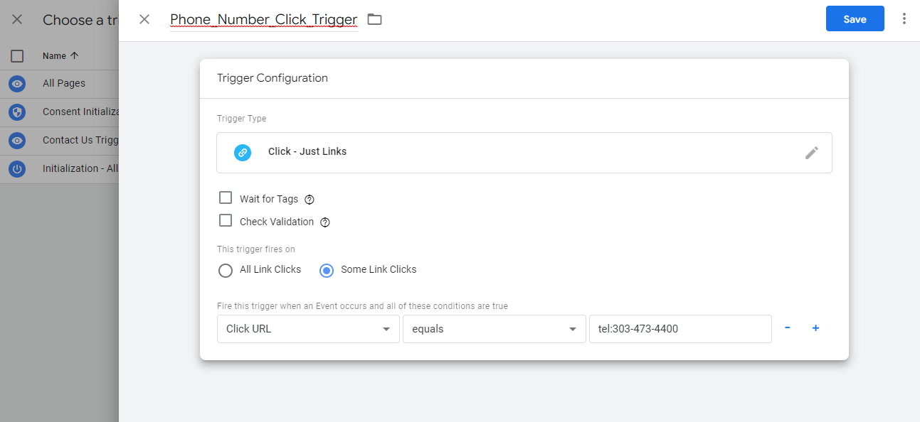 GA4 TRIGGER CONFIGURATION SAVE