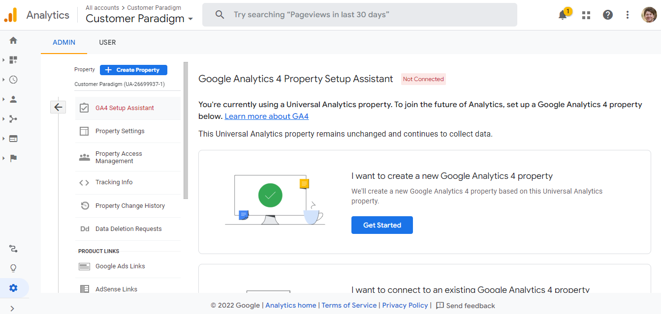 GOOGLE ANALYTICS 4 PROPERTY SET UP ASSISTANT