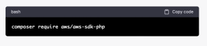 Example command composer require aws/aws-sdk-php