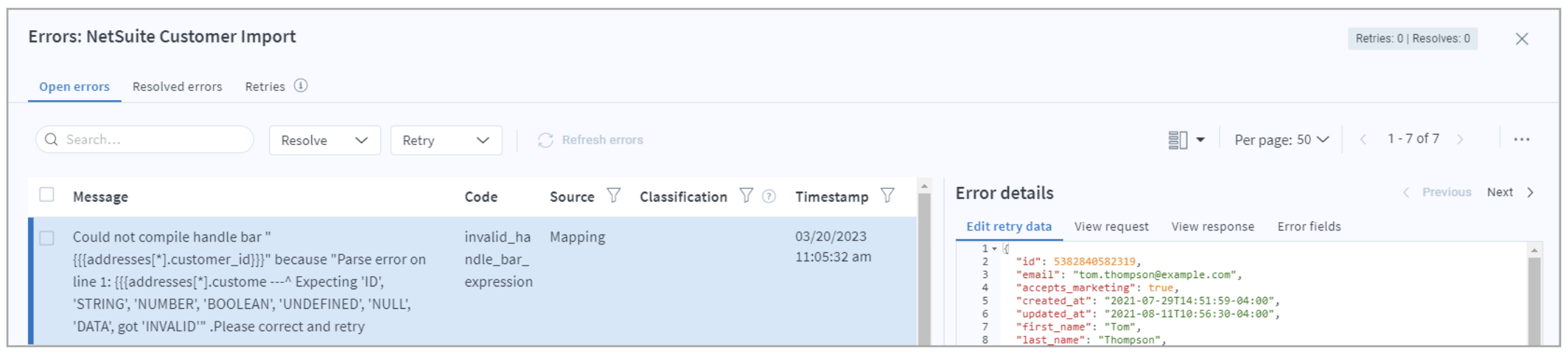 Celigo example of an internal data source